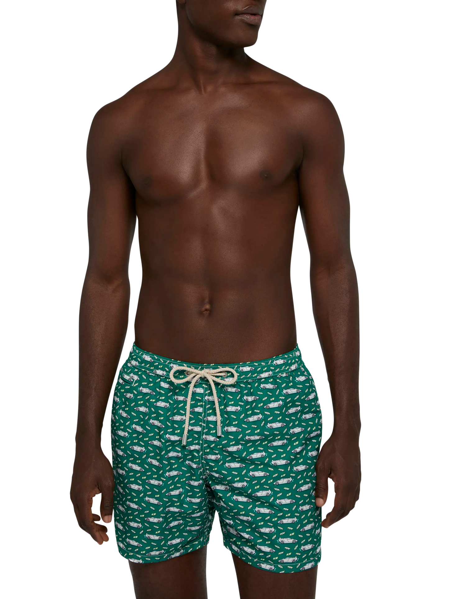 Lightweight fabric swim shorts Lighting with luxury car print - MC2 Saint Barth