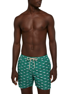 Lightweight fabric swim shorts Lighting with luxury car print - MC2 Saint Barth