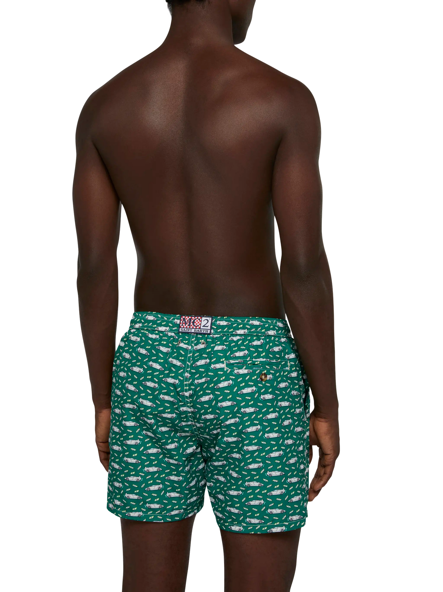 Lightweight fabric swim shorts Lighting with luxury car print - MC2 Saint Barth