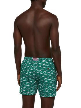 Lightweight fabric swim shorts Lighting with luxury car print - MC2 Saint Barth