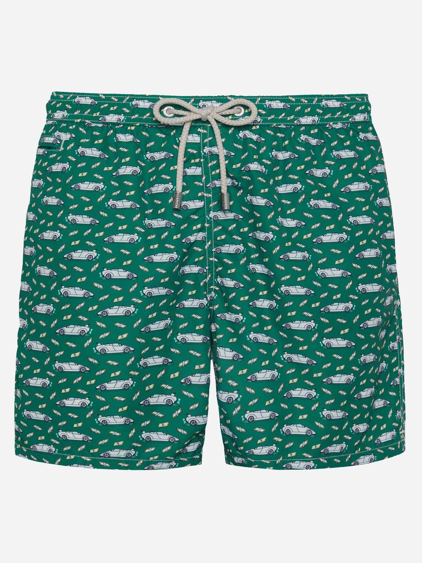 Lightweight fabric swim shorts Lighting with luxury car print - MC2 Saint Barth