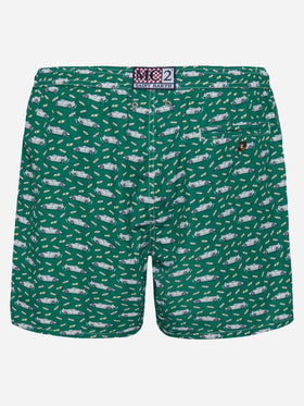 Lightweight fabric swim shorts Lighting with luxury car print - MC2 Saint Barth