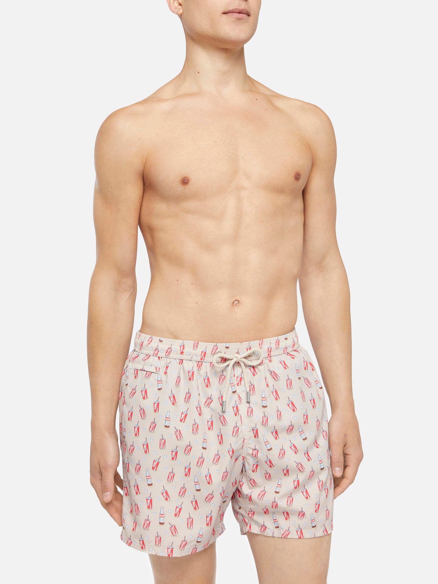 Lightweight fabric swim shorts Lighting with Inter print | COCA COLA SPECIAL EDITION - MC2 Saint Barth