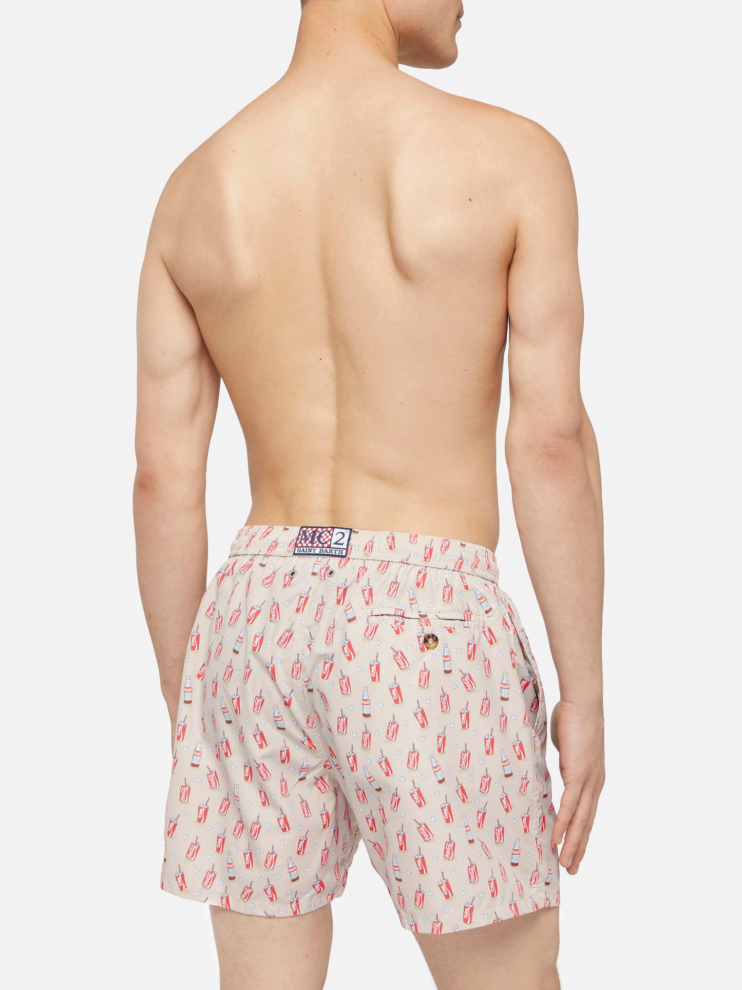 Lightweight fabric swim shorts Lighting with Inter print | COCA COLA SPECIAL EDITION - MC2 Saint Barth
