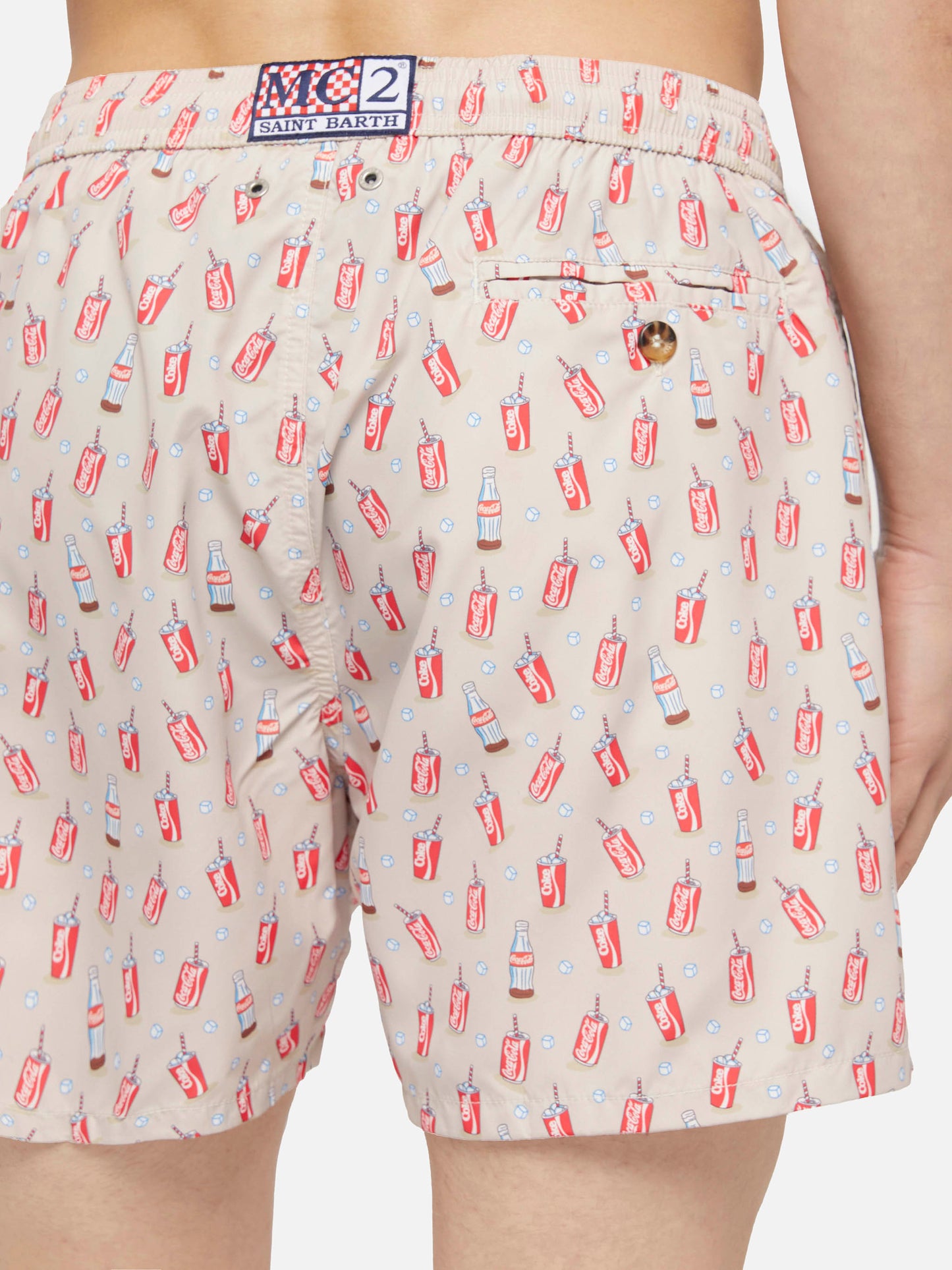 Lightweight fabric swim shorts Lighting with Inter print | COCA COLA SPECIAL EDITION - MC2 Saint Barth