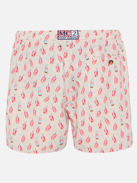 Lightweight fabric swim shorts Lighting with Inter print | COCA COLA SPECIAL EDITION