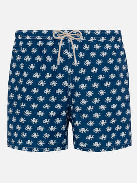 Lightweight fabric swim shorts Lighting with octopus print - MC2 Saint Barth