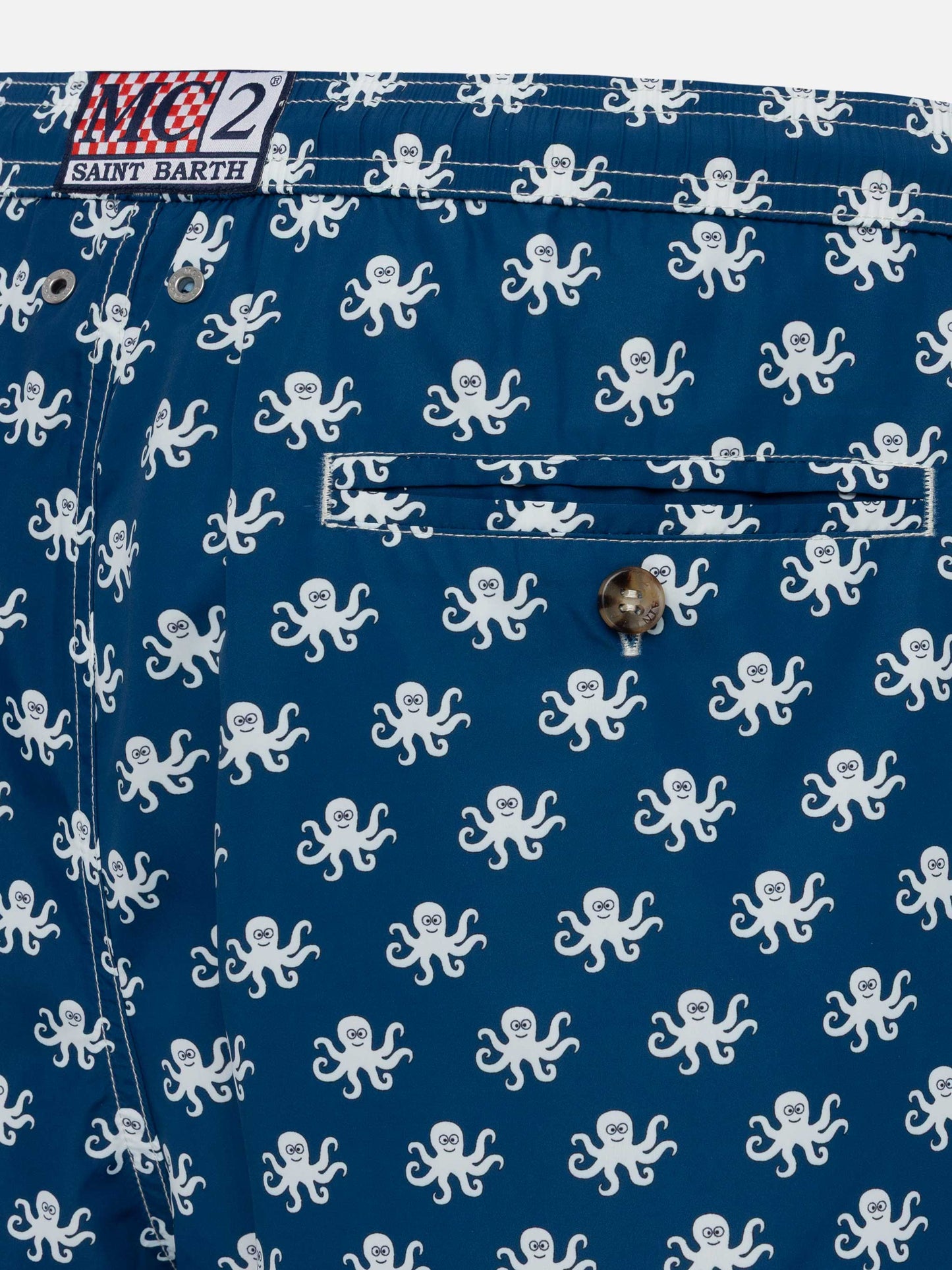 Lightweight fabric swim shorts Lighting with octopus print - MC2 Saint Barth