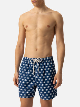 Lightweight fabric swim shorts Lighting with octopus print - MC2 Saint Barth