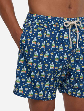 Badeshorts aus leichtem Stoff „Lighting“ mit Portofino Gin-Aufdruck | PORTOFINO GIN SPECIAL EDITION
