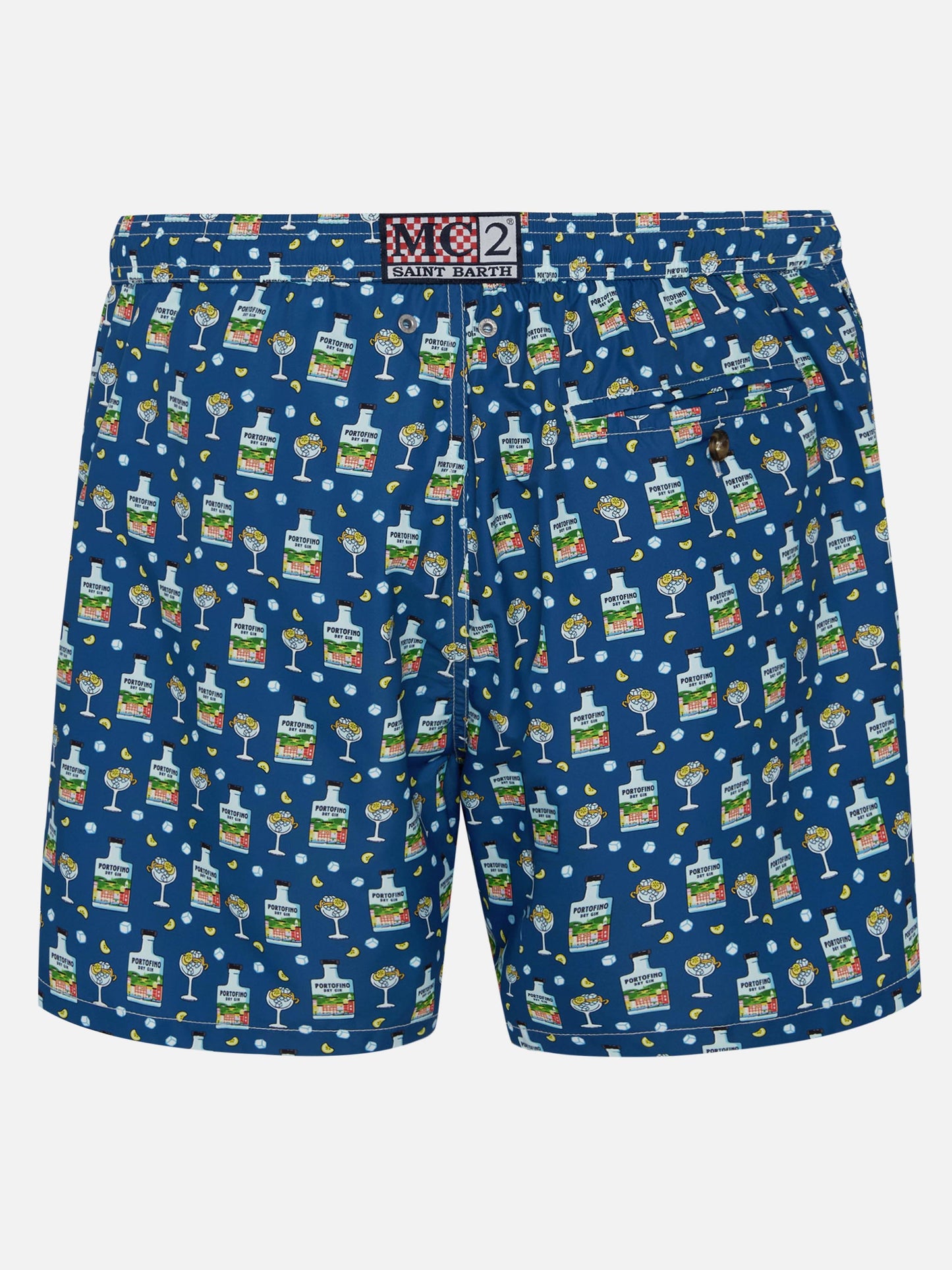 Badeshorts aus leichtem Stoff „Lighting“ mit Portofino Gin-Aufdruck | PORTOFINO GIN SPECIAL EDITION
