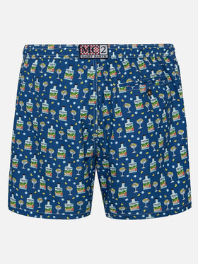 Badeshorts aus leichtem Stoff „Lighting“ mit Portofino Gin-Aufdruck | PORTOFINO GIN SPECIAL EDITION