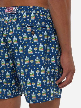 Badeshorts aus leichtem Stoff „Lighting“ mit Portofino Gin-Aufdruck | PORTOFINO GIN SPECIAL EDITION