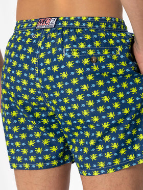 Man light fabric swim shorts with fish and octopus print - MC2 Saint Barth
