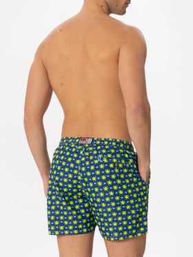 Man light fabric swim shorts with fish and octopus print - MC2 Saint Barth