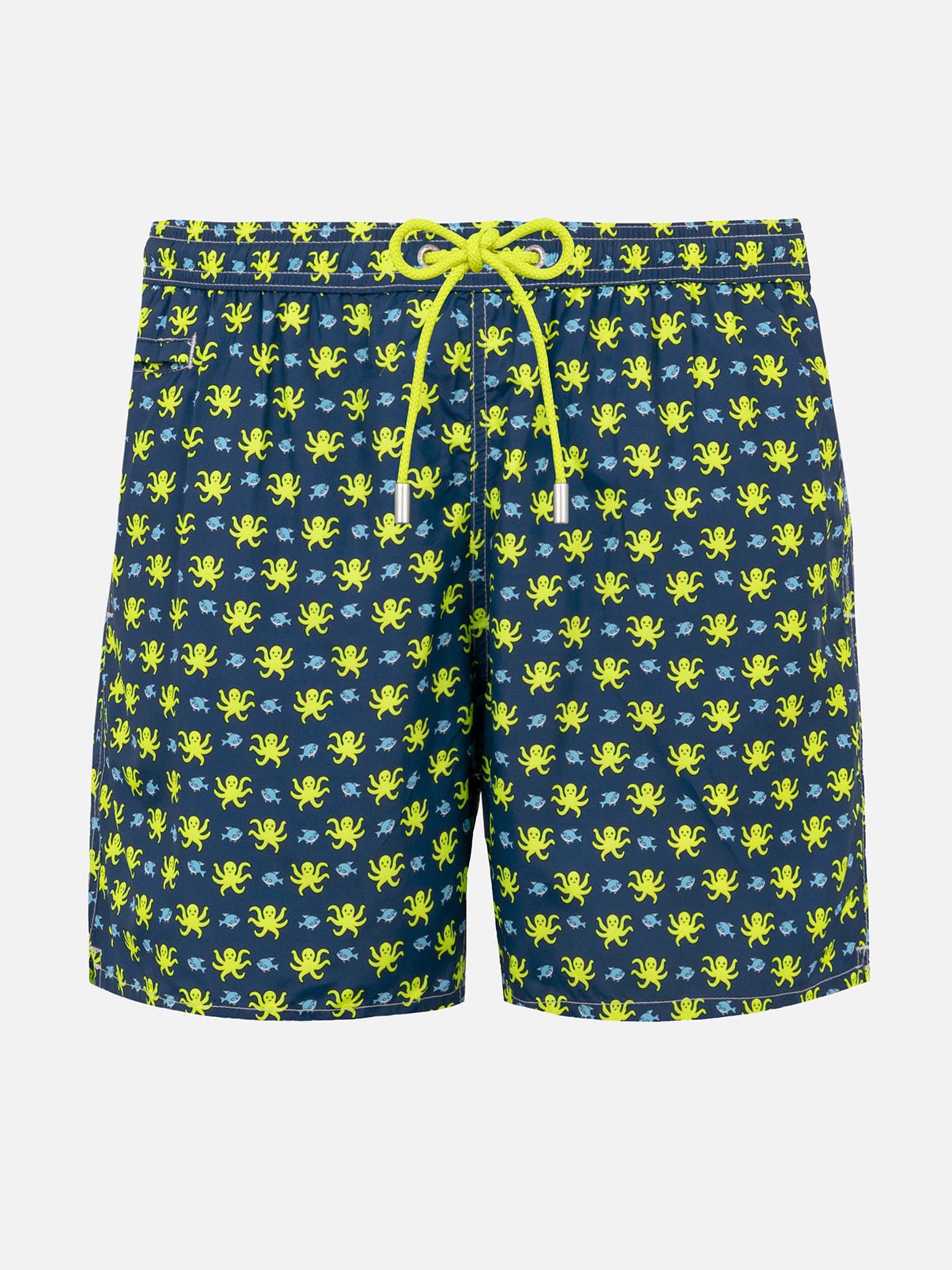 Man light fabric swim shorts with fish and octopus print - MC2 Saint Barth