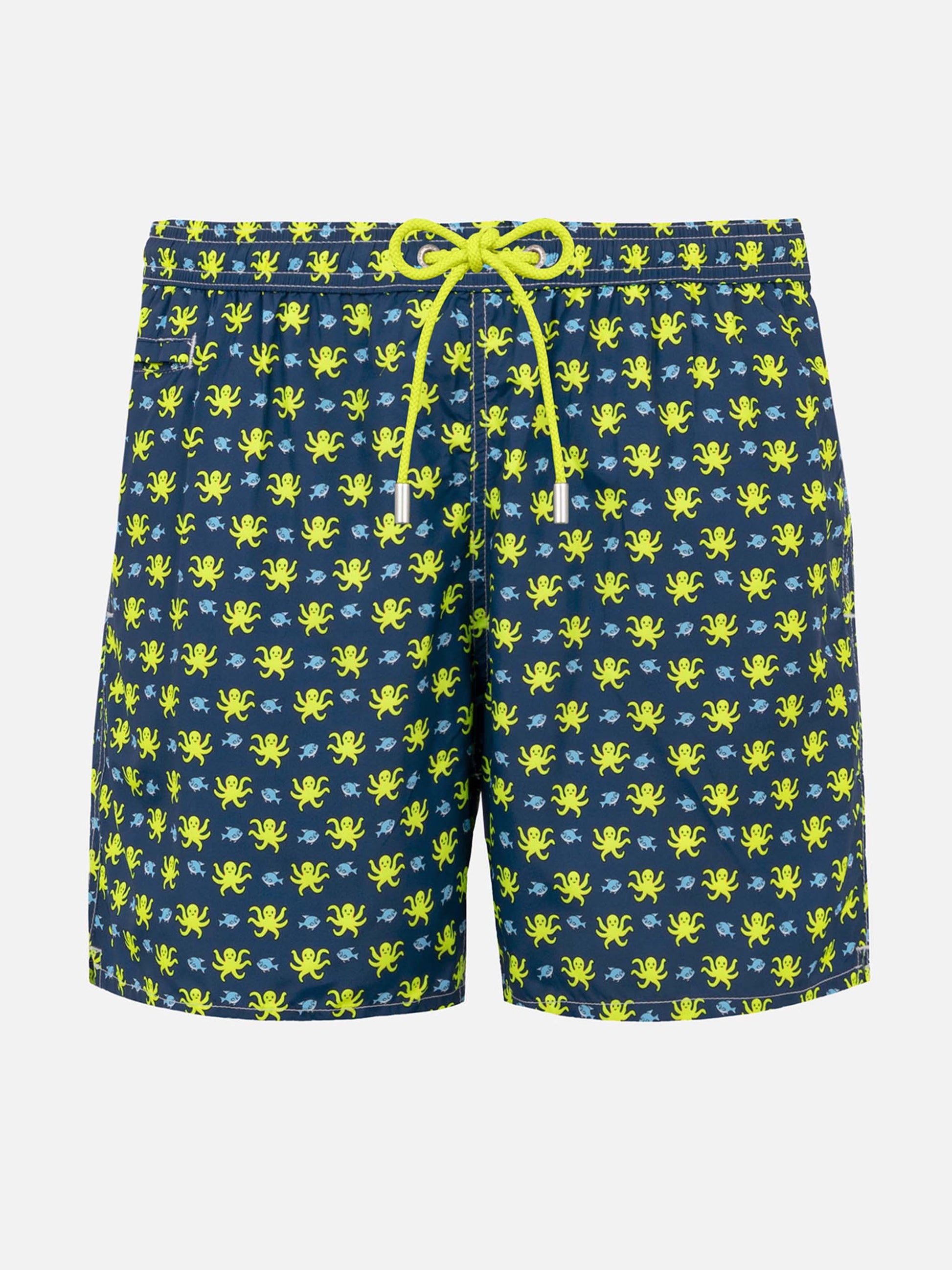 Man light fabric swim shorts with fish and octopus print - MC2 Saint Barth