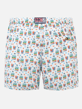 Herren-Badeshorts aus leichtem Stoff mit Gin-Print | PORTOFINO DRY GIN SONDEREDITION