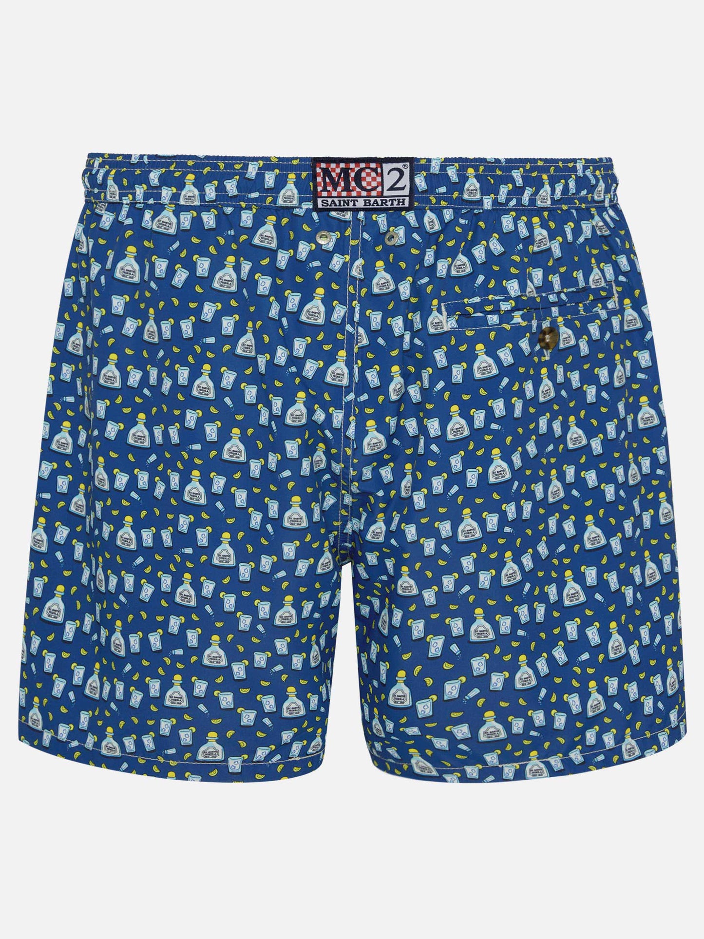 Herren-Badeshorts aus leichtem Stoff mit Tequila-Aufdruck