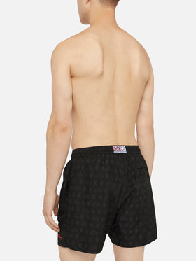 Leichte Badehose aus Lightning-Material mit Milan-Print | AC MILAN SPECIAL EDITION