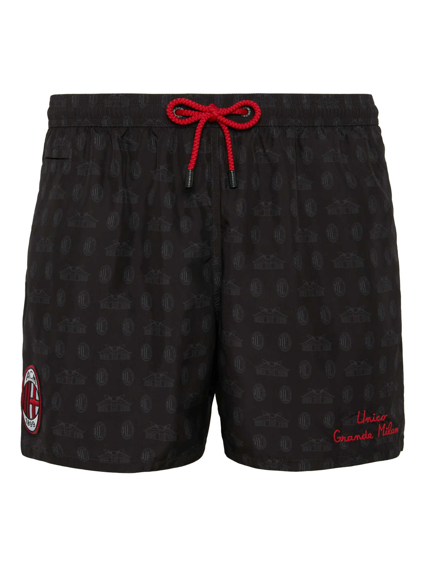 Lightweight fabric swim shorts Lighting with Milan print | AC MILAN SPECIAL EDITION - MC2 Saint Barth
