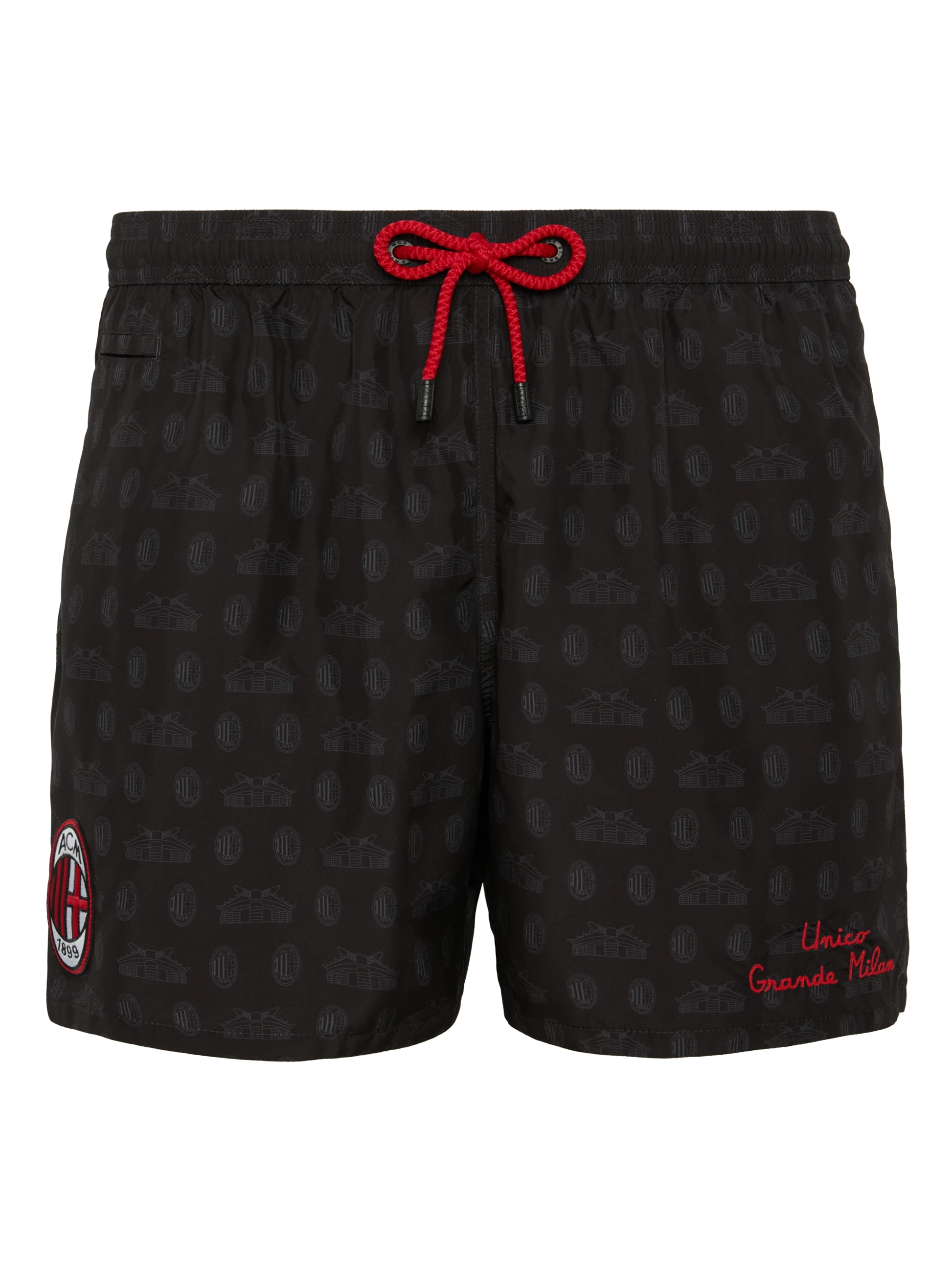 Lightweight fabric swim shorts Lighting with Milan print | AC MILAN SPECIAL EDITION - MC2 Saint Barth