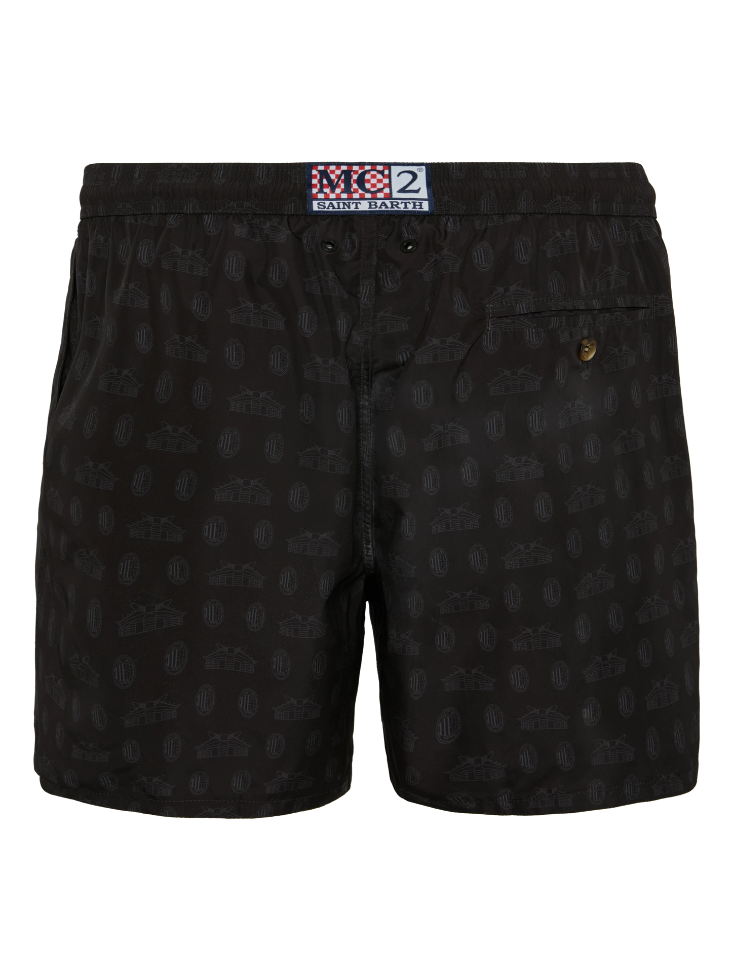 Lightweight fabric swim shorts Lighting with Milan print | AC MILAN SPECIAL EDITION - MC2 Saint Barth