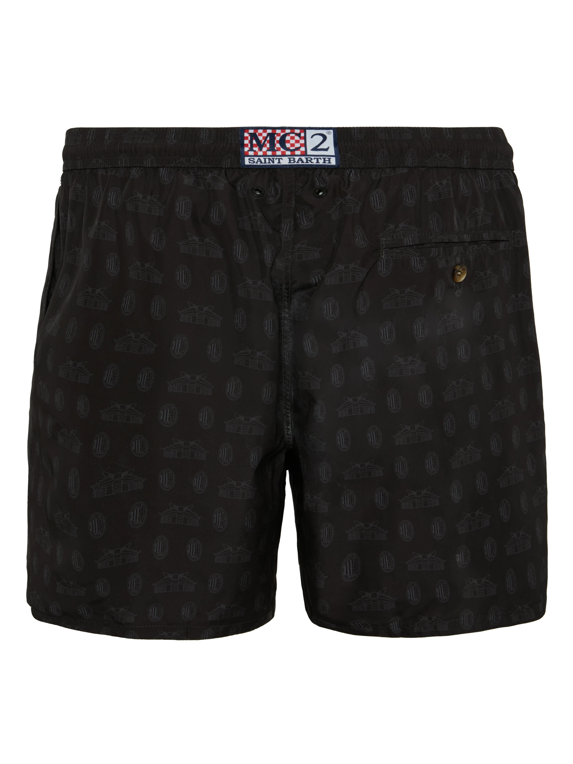 Lightweight fabric swim shorts Lighting with Milan print | AC MILAN SPECIAL EDITION - MC2 Saint Barth