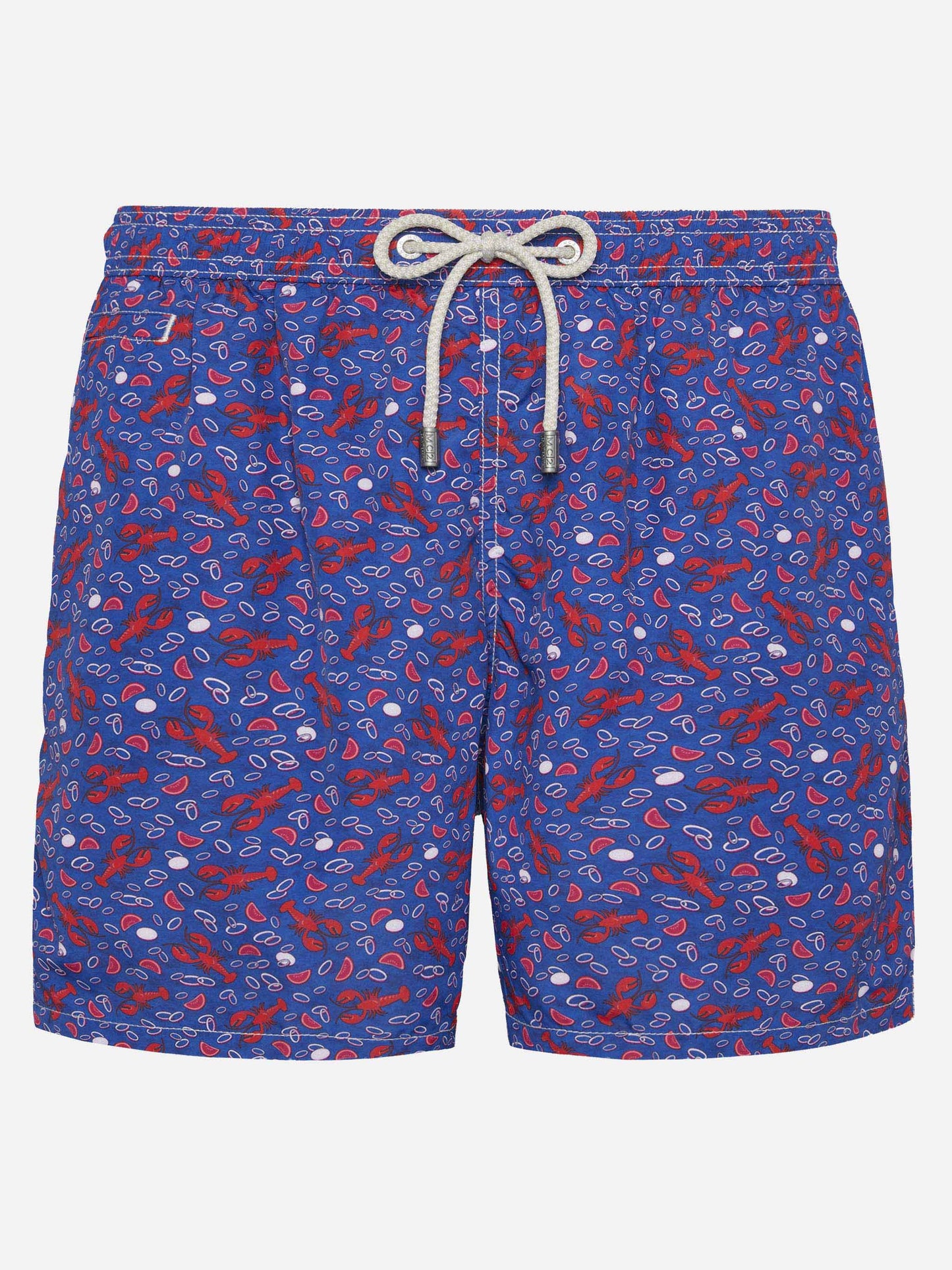 Lightweight fabric swim shorts Lighting with lobster print | TRATTORIA DEL PESCATORE