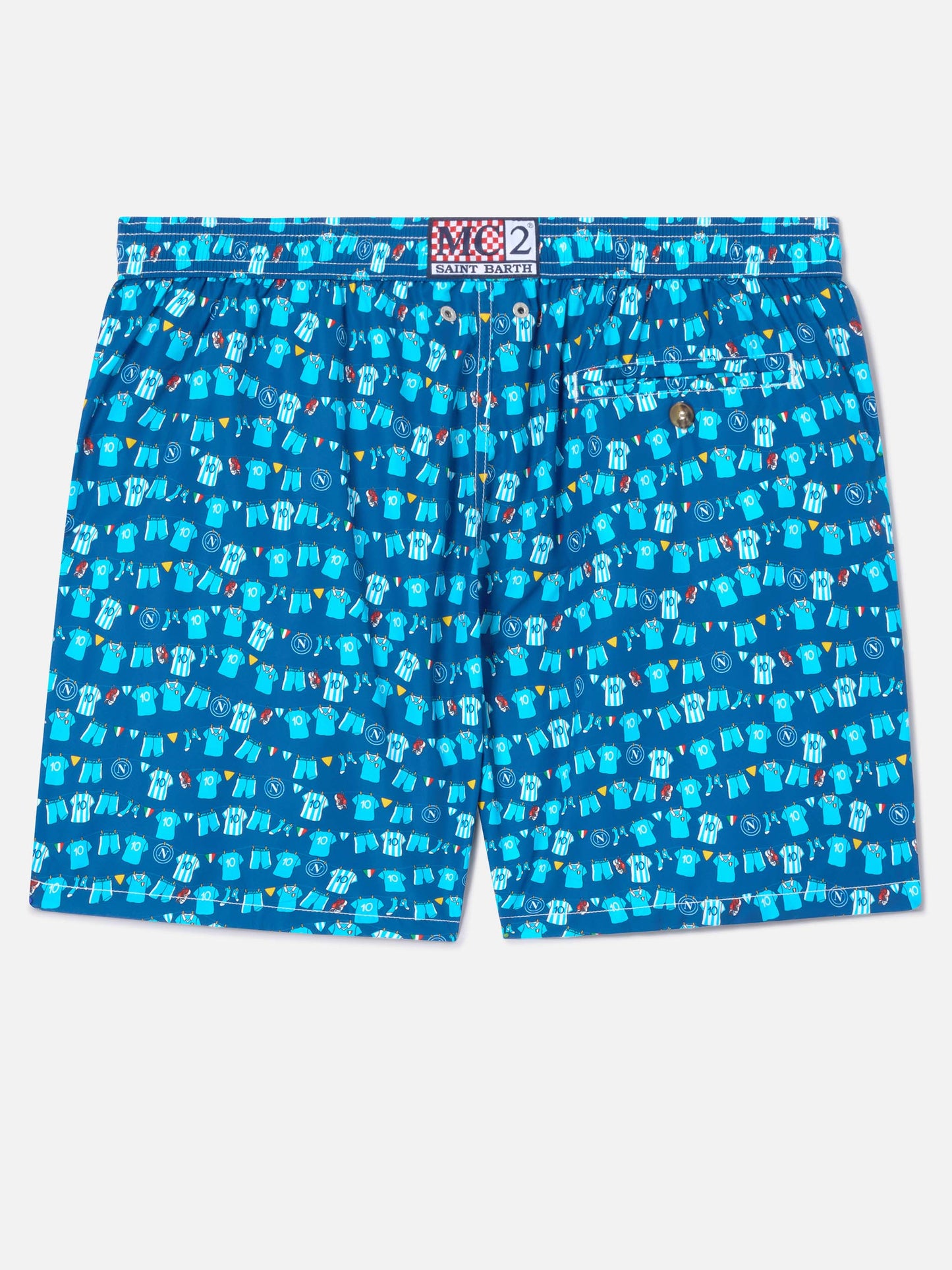 Short de bain Lighting Micro Fantasy bleu marine avec imprimé SSC Napoli Balconi | SSC NAPOLI SPECIAL EDITION 