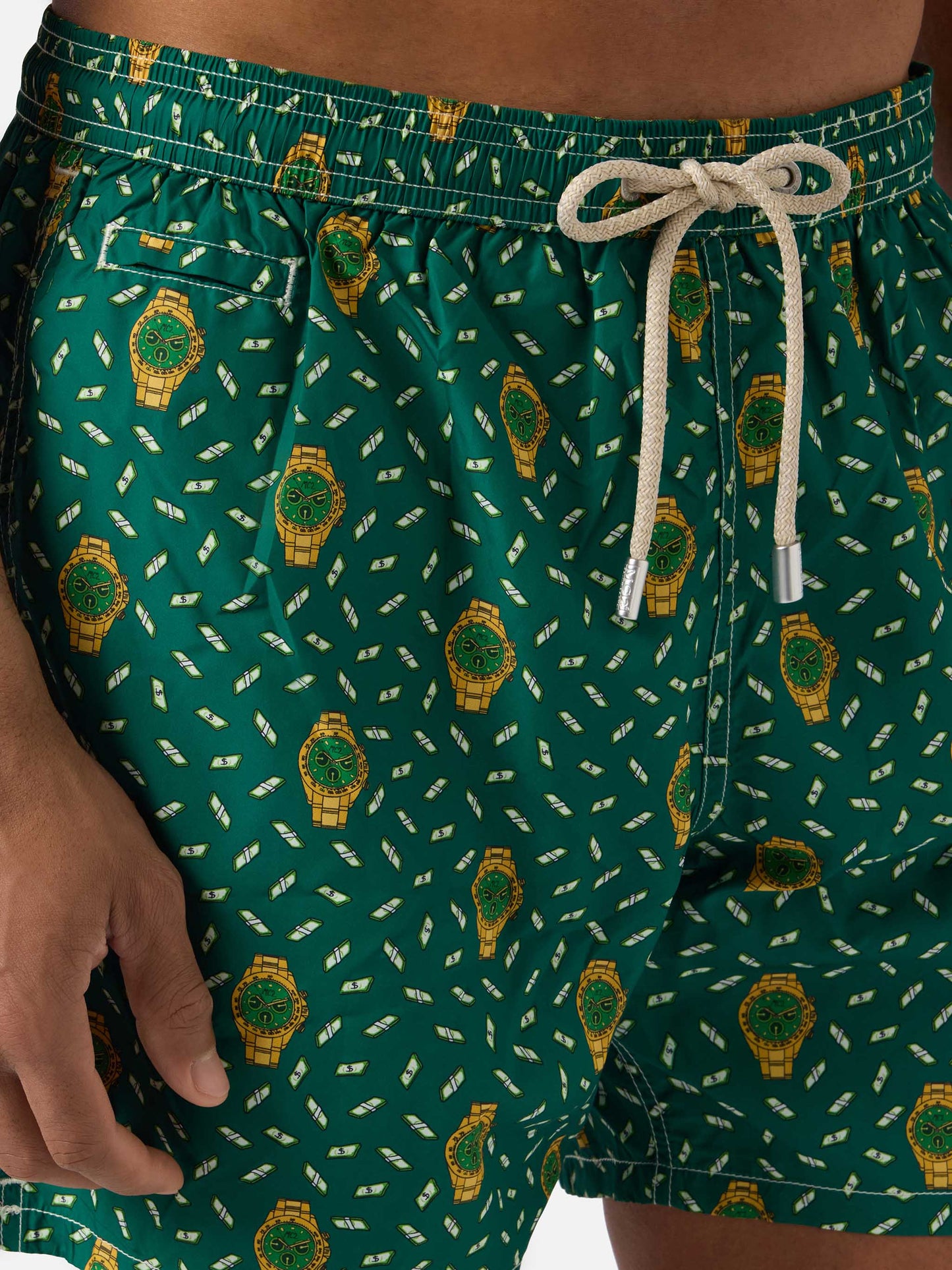 Costume mare Lighting Micro verde con stampa rich mayer all-over