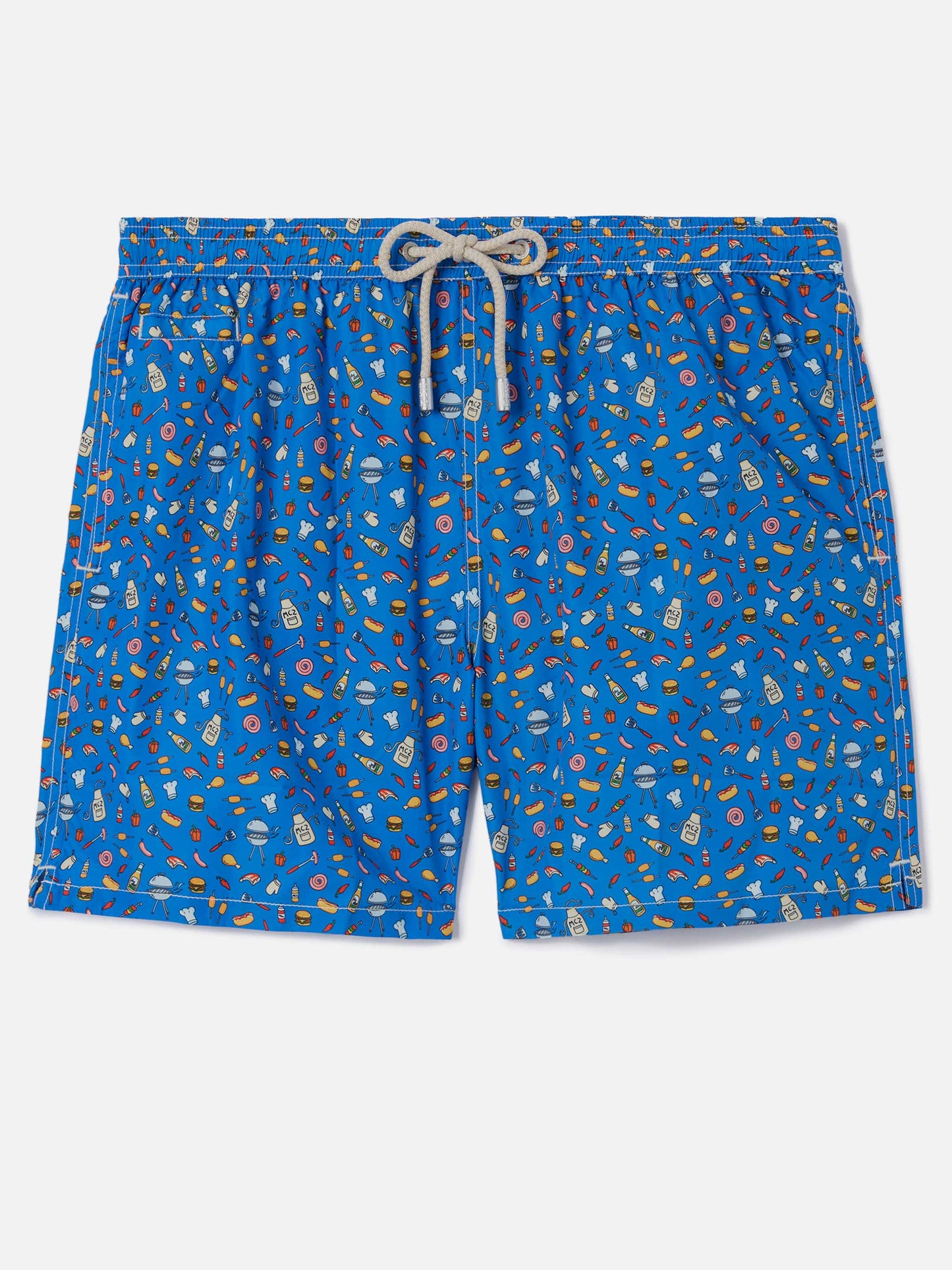 Costume mare Lighting Micro bluette con stampa street food all-over