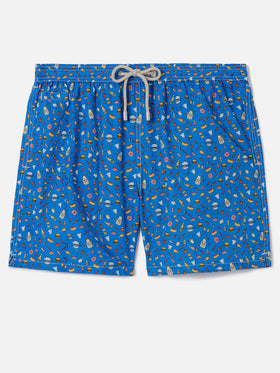 Costume mare Lighting Micro bluette con stampa street food all-over