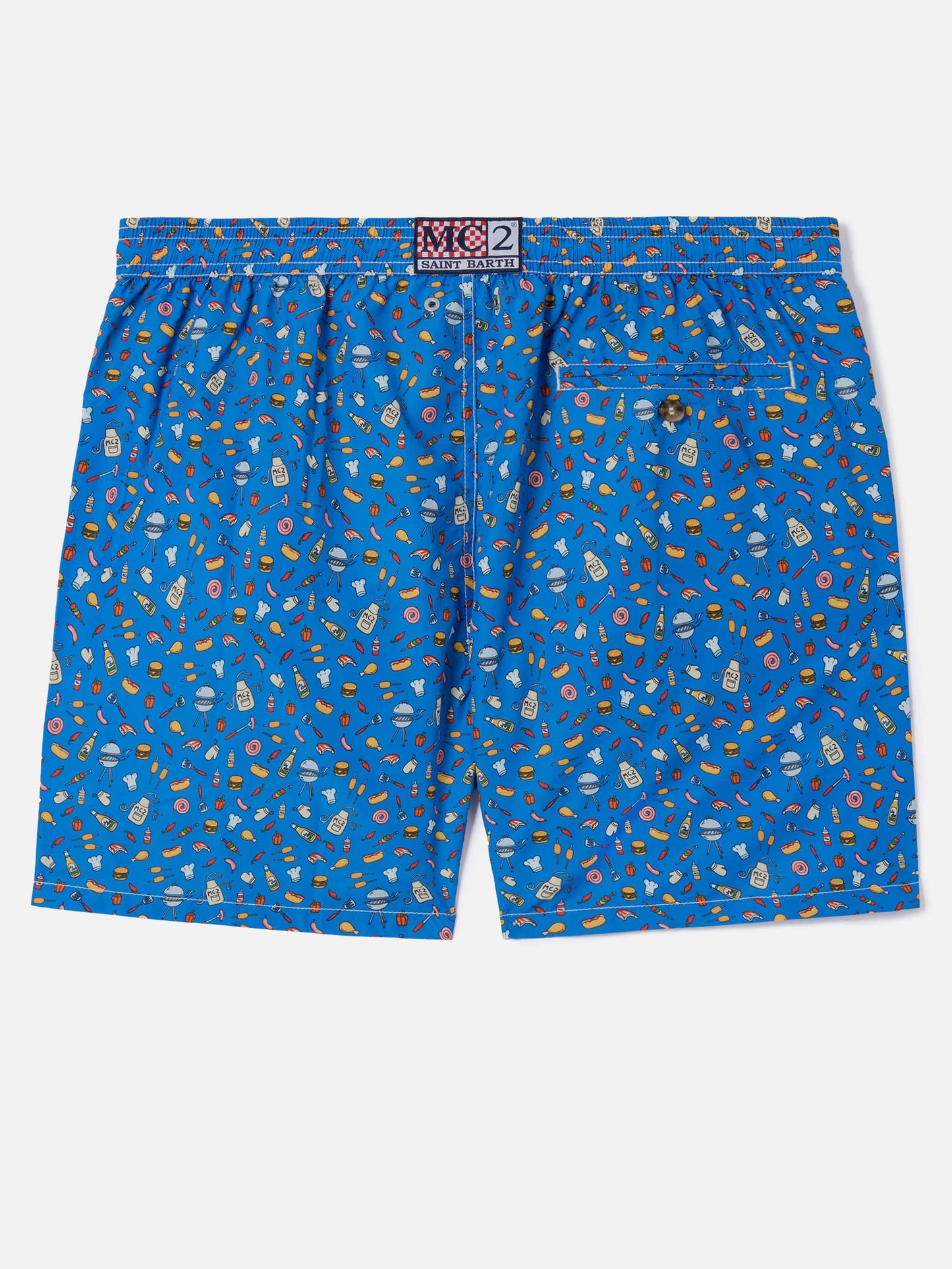 Costume mare Lighting Micro bluette con stampa street food all-over