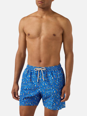 Costume mare Lighting Micro bluette con stampa street food all-over