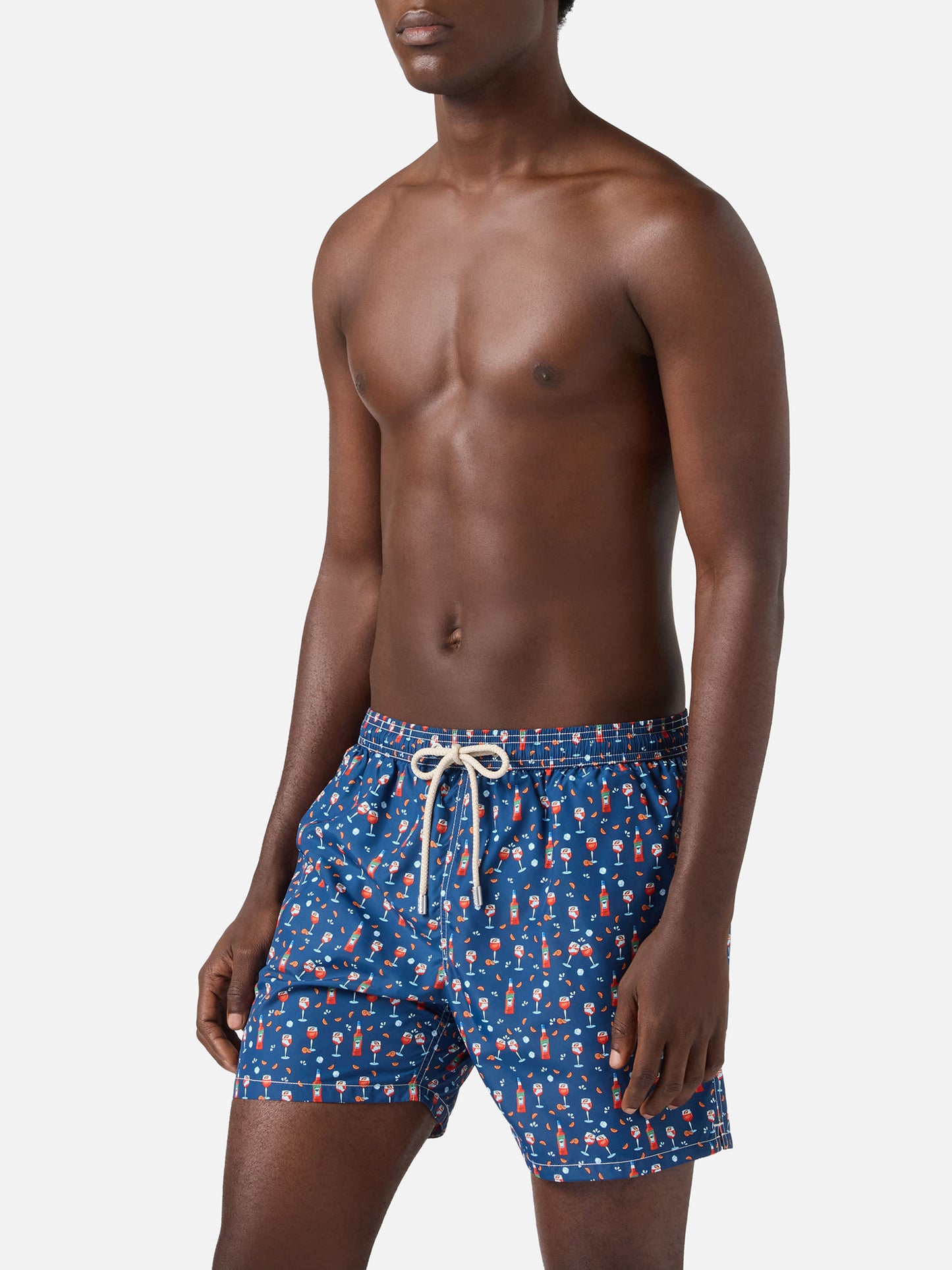 Blue Lighting Micro swim shorts with Aperol print | Special Edition