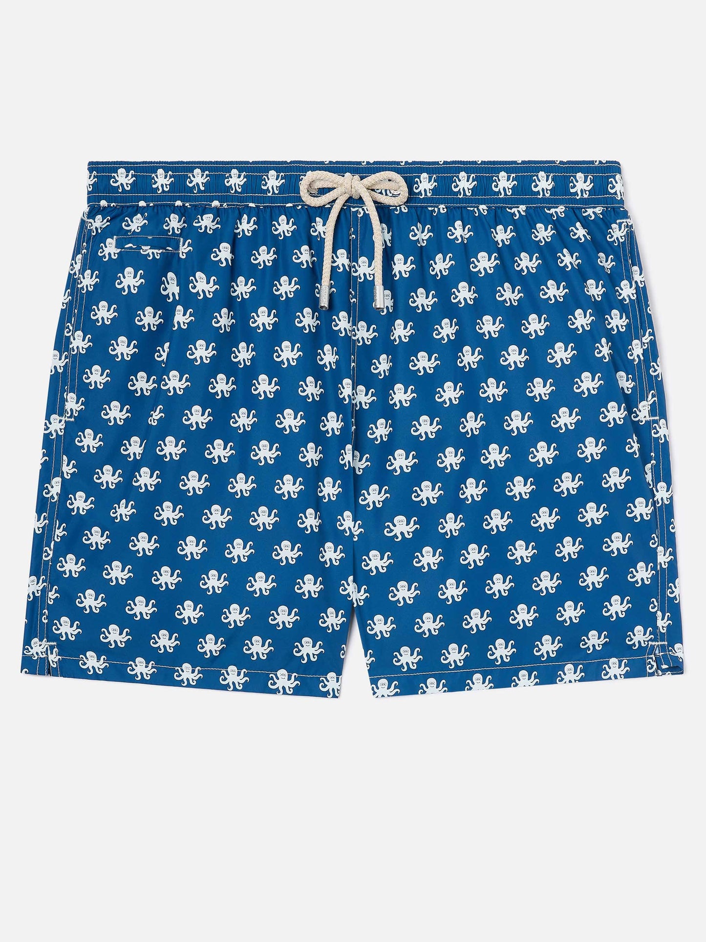 Blaue Lighting Micro-Badeshorts mit Oktopus-Print 