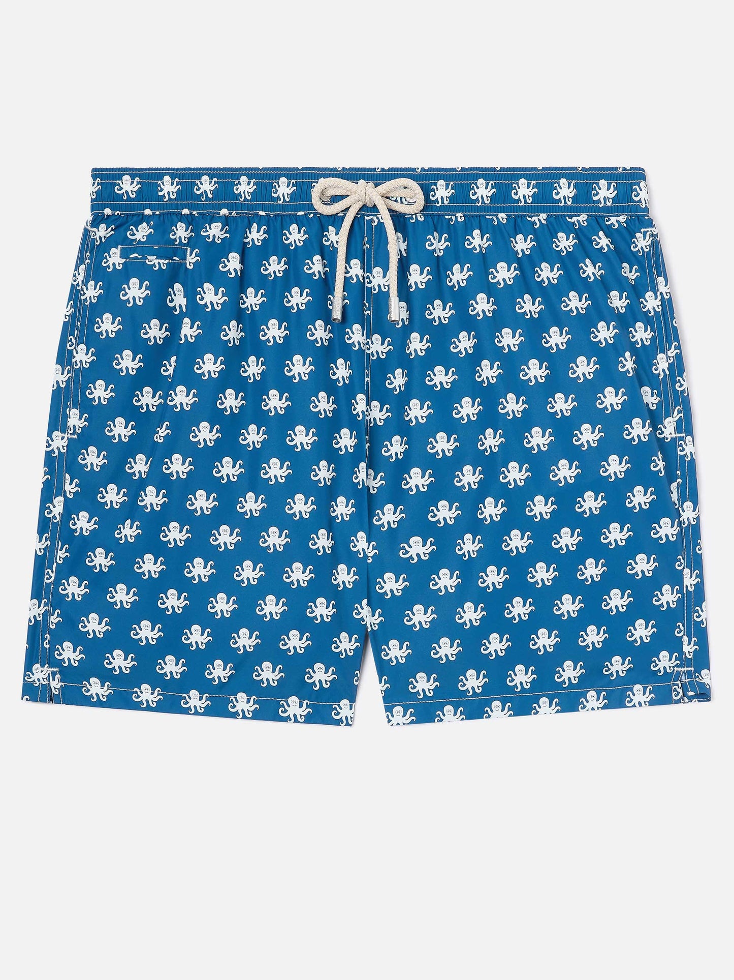 Blaue Lighting Micro-Badeshorts mit Oktopus-Print 
