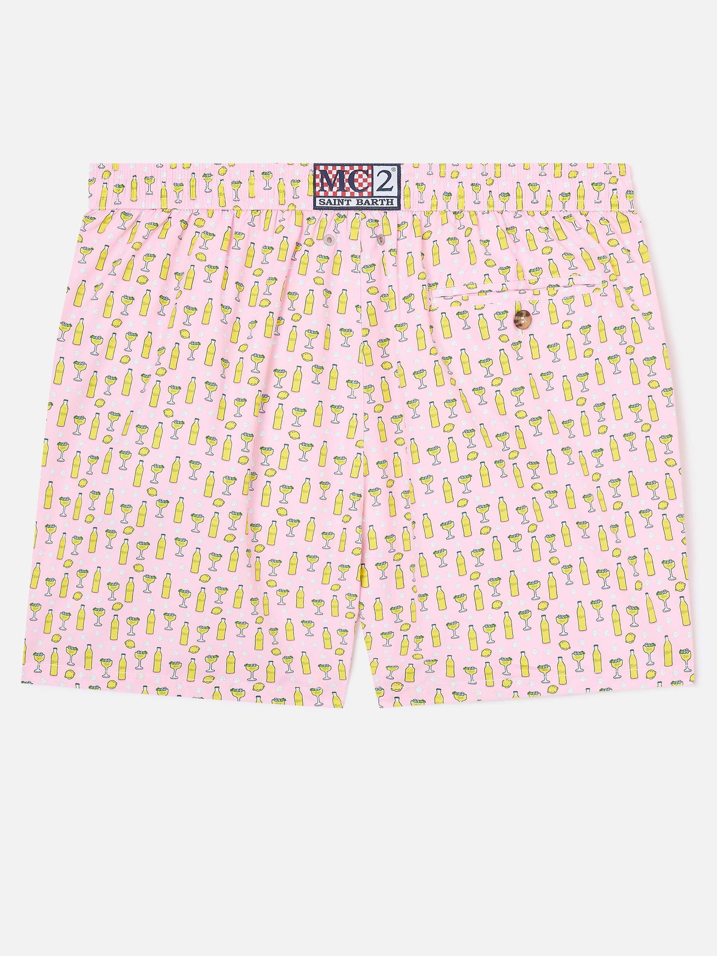 Pink Lighting Micro swim shorts with Tassoni cocktail print | Special Edition