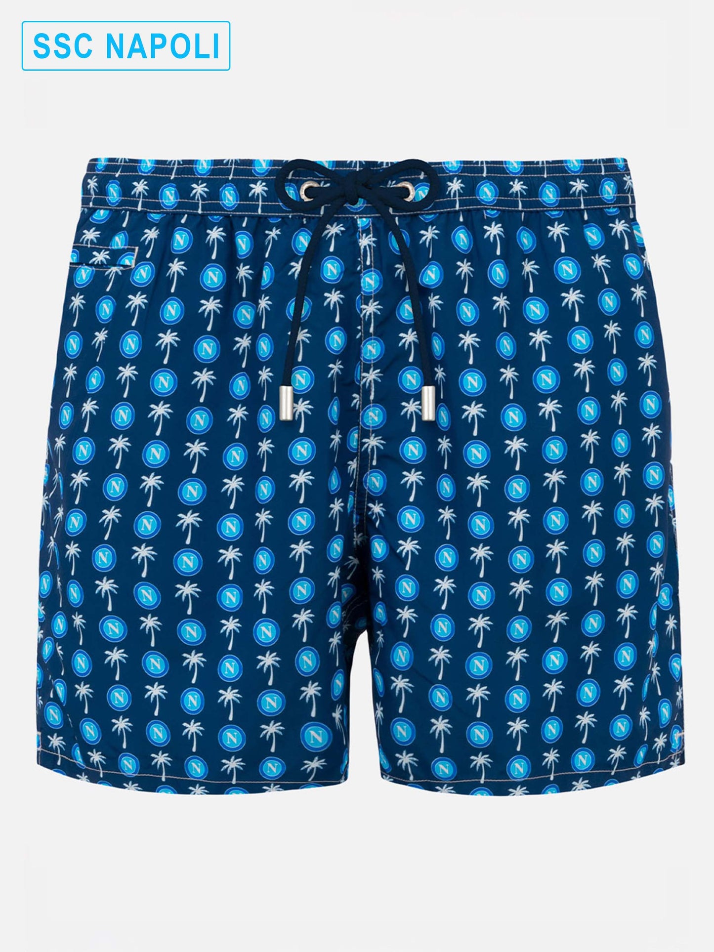 Herren-Badeshorts aus leichtem Stoff mit Napoli-Logo-Print | SSC NAPOLI SONDEREDITION