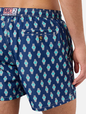 Short de bain Micro Lighting Grey avec imprimé watch golden hour 