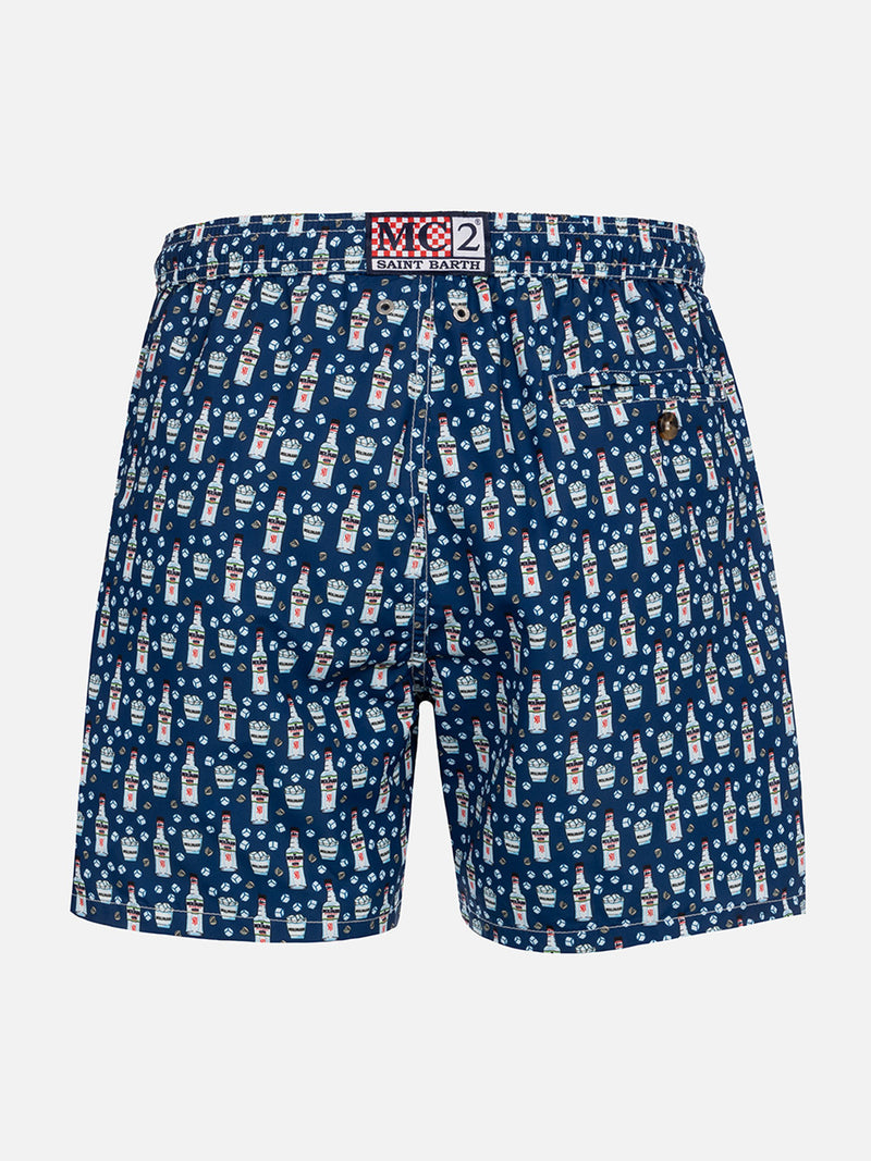 Man lightweight fabric swim-shorts Lighting Micro Fantasy with Sambuca Molinari print| SAMBUCA MOLINARI SPECIAL EDITION