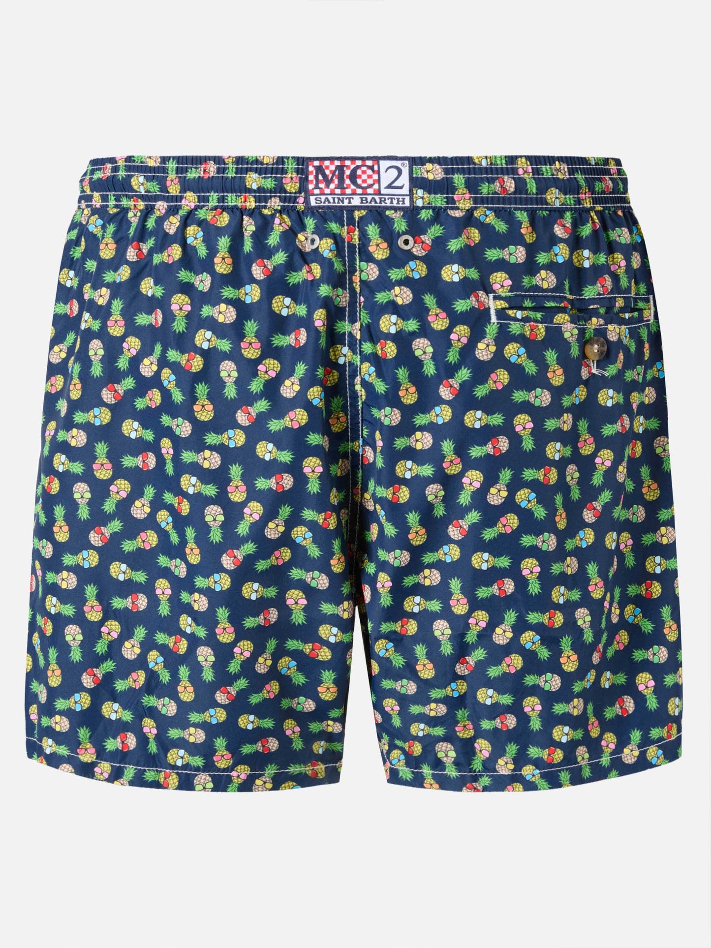 Boxer mare Lighting in tessuto leggero con stampa ananas