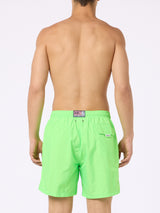 Man lightweight fabric fluo green swim-shorts Lighting Pantone | PANTONE SPECIAL EDITION