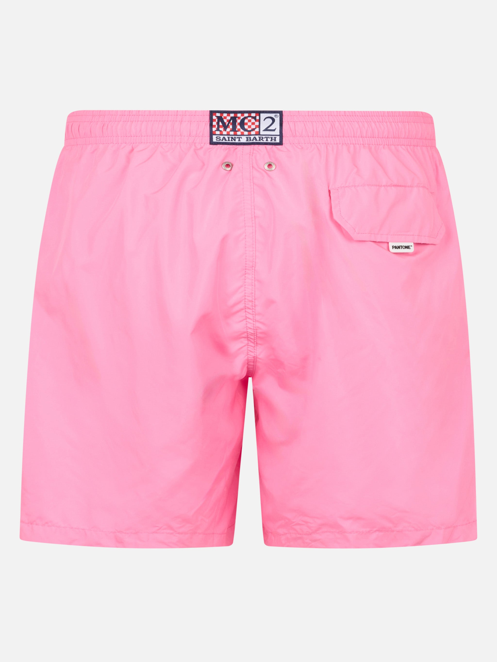 MaaMgic Costume Da Bagno Uomo 2-in-1 Pantaloncino Squalo 7'' - Nero Rosa, Taglia XL, Asciugatura Rapida Con Tasche