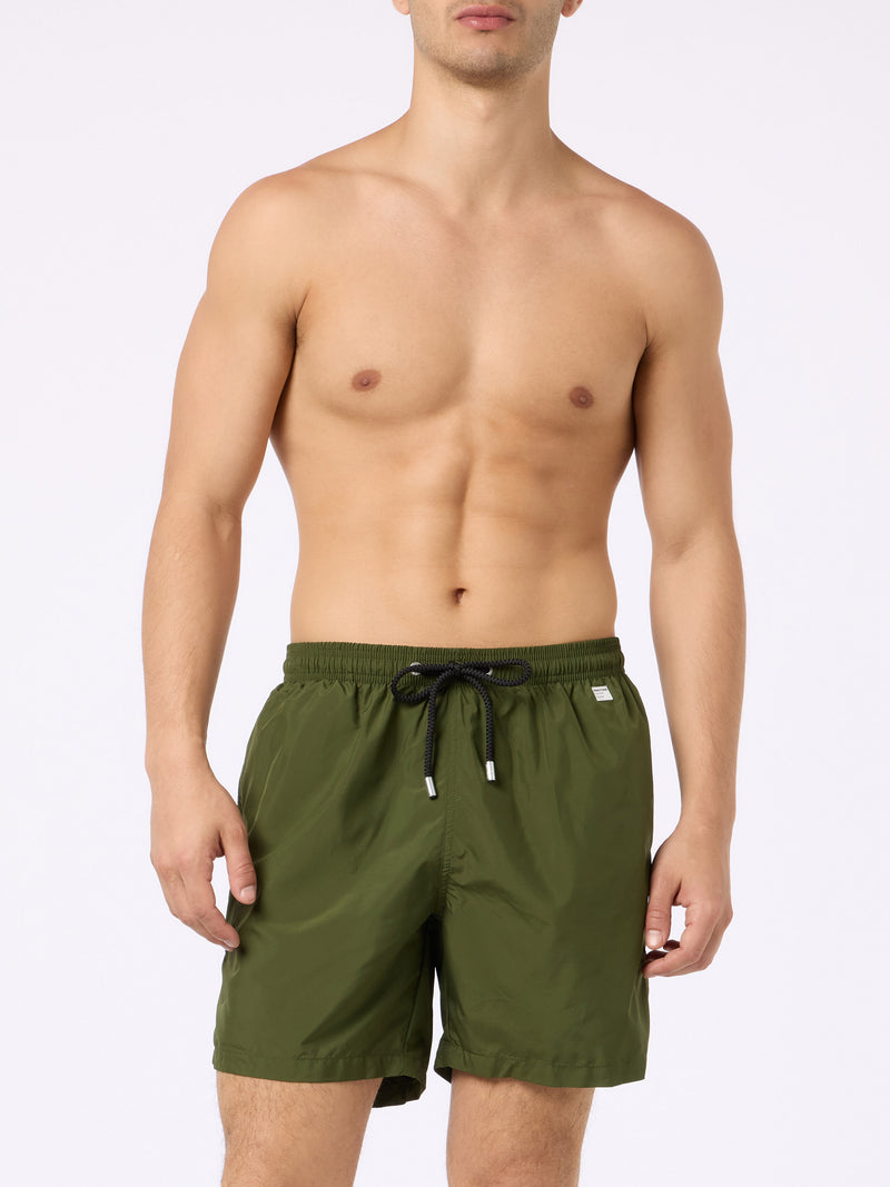 Man lightweight fabric military green swim-shorts Lighting Pantone | PANTONE SPECIAL EDITION