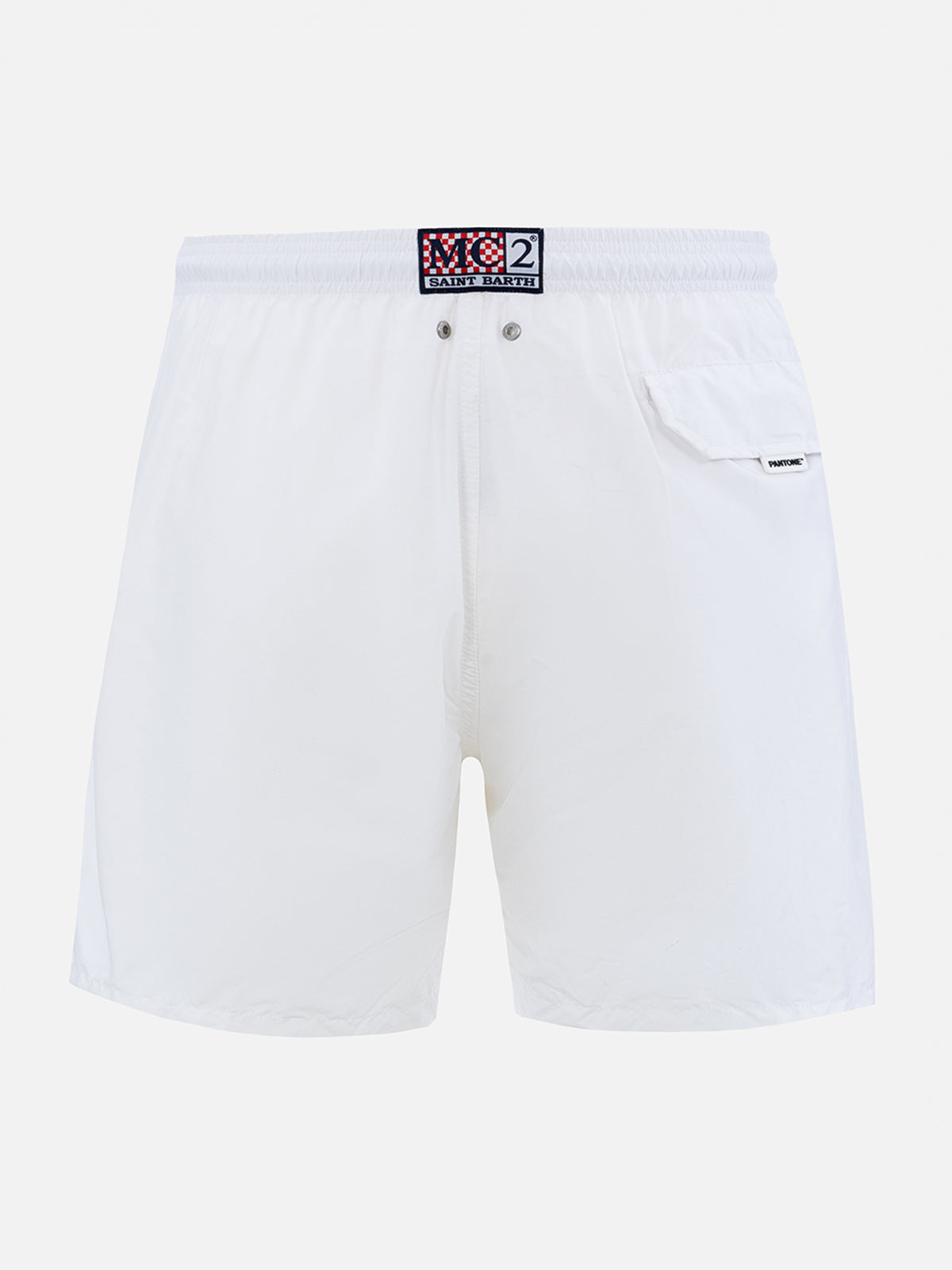 Man lightweight fabric white swim shorts Lighting Pantone | PANTONE® SPECIAL EDITION - MC2 Saint Barth