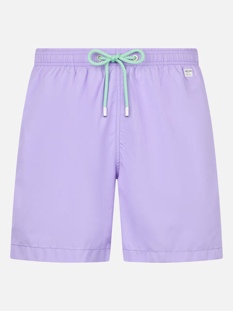 Man lightweight fabric lilac swim-shorts Lighting Pantone | PANTONE® SPECIAL EDITION - MC2 Saint Barth