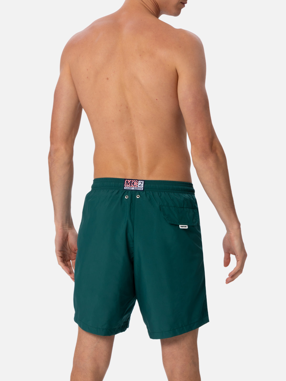 Man lightweight fabric british green swim shorts Lighting Pantone | PANTONE® SPECIAL EDITION - MC2 Saint Barth