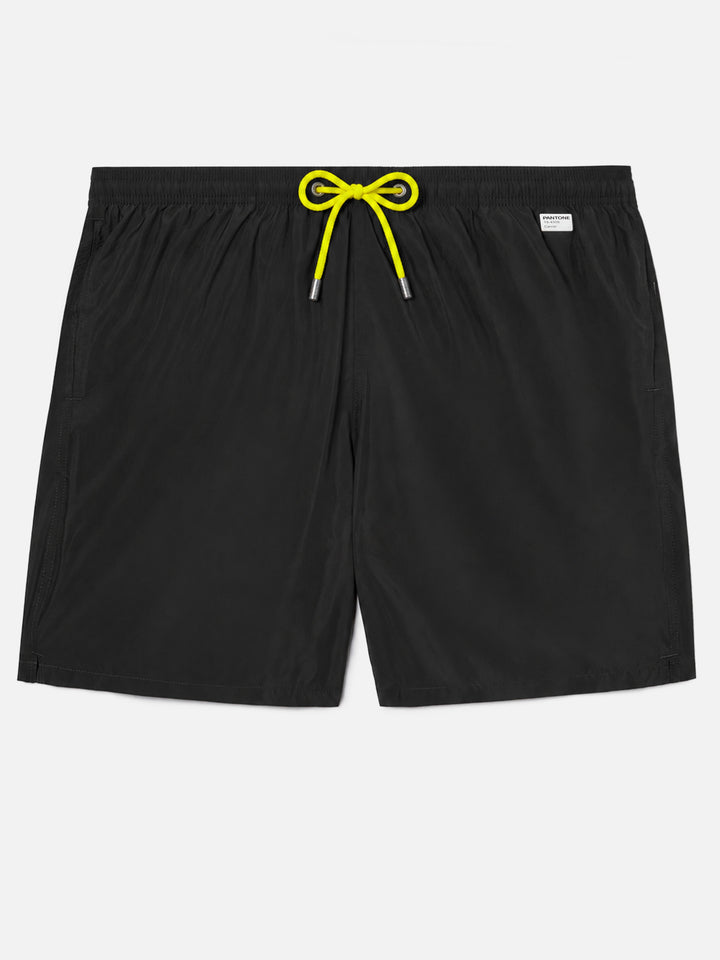 Short de bain noir en tissu léger Lighting Pantone | PANTONE® SPECIAL EDITION 